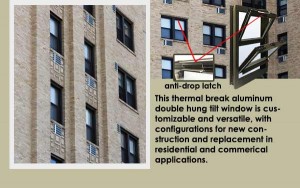 Commercial Aluminum Double Hung Windows Slide One